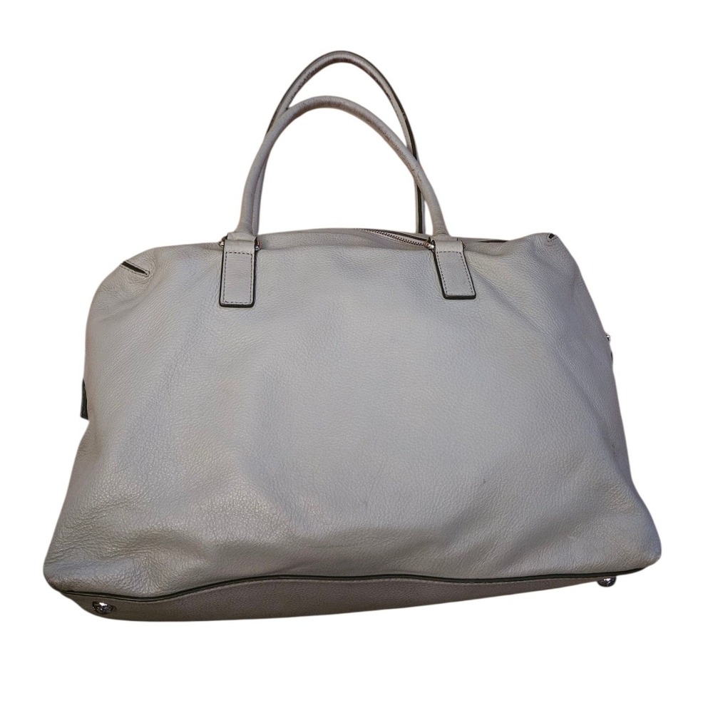 Michael Kors Hamilton Weekender Travel Bag Grey Leather‎ + FREE Bag Charm 🎁 - Picture 6 of 9